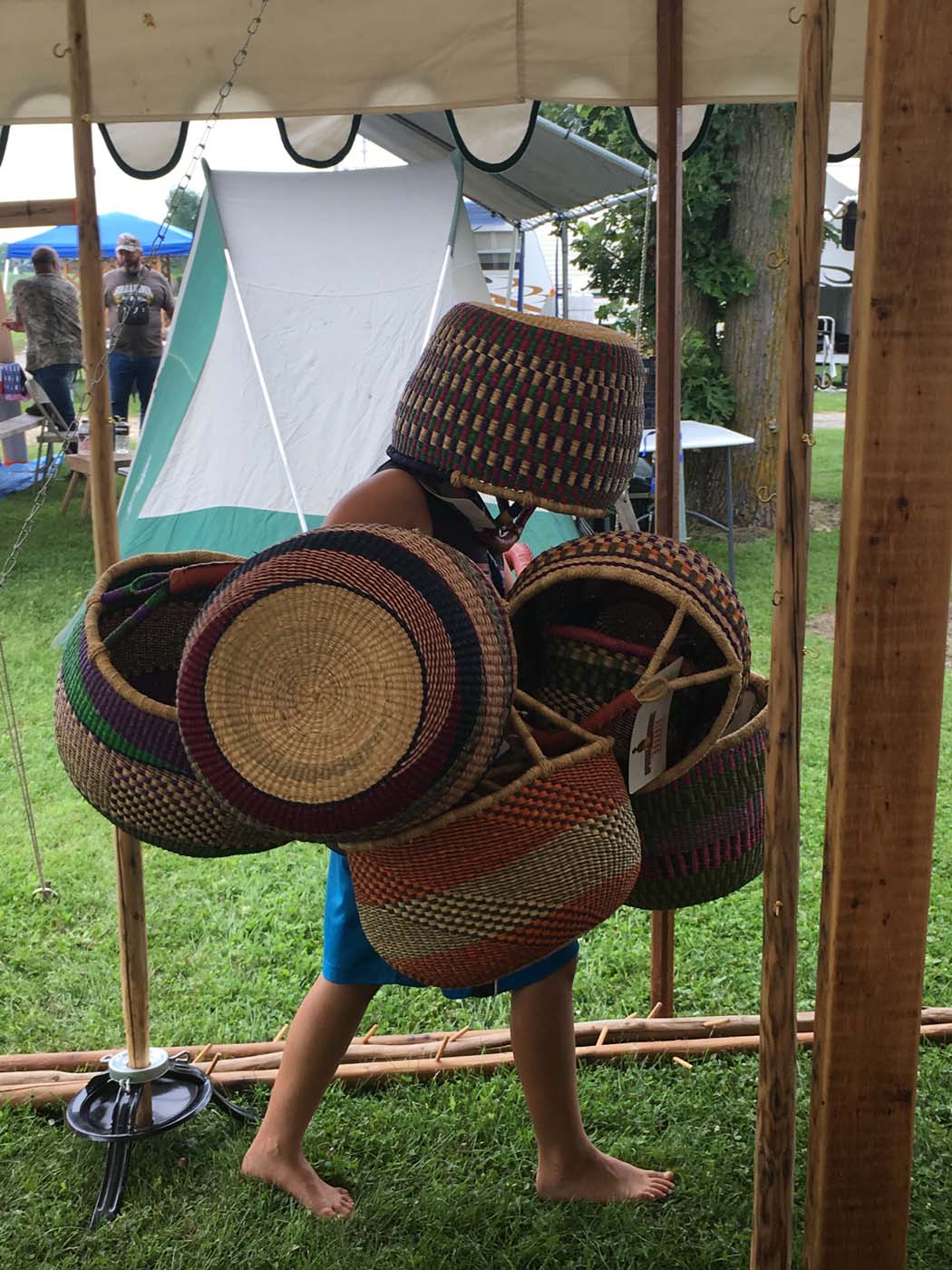 Shaping baskets transforms them into their full-bodied form