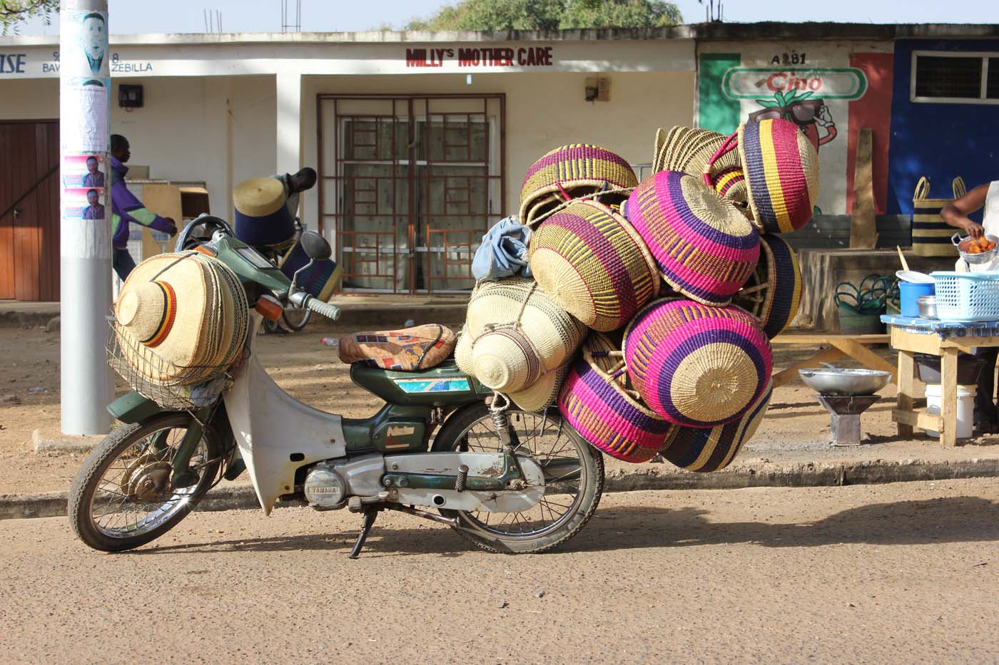 Motorbikes carry more baskets than you can imagine