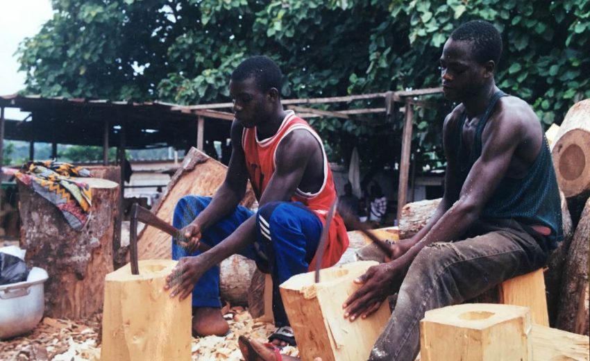Two Drum Carvers in Mali, Africa