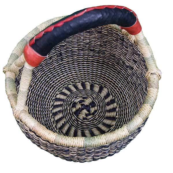 G-149AN+-4 Basket with leather handle from Africa