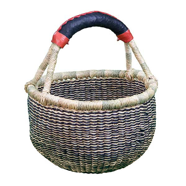 G-150N+-3 Basket with leather handle from Africa