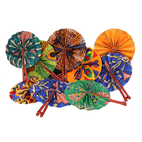 G-273 Colorful cloth folding fans