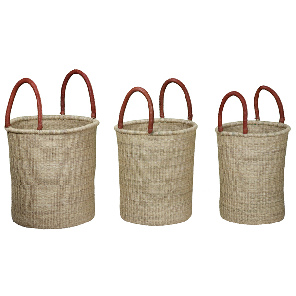 G-175N Set of 3 Laundry Baskets (no lid) ALL NATURAL = 1 Set of 3 per Case